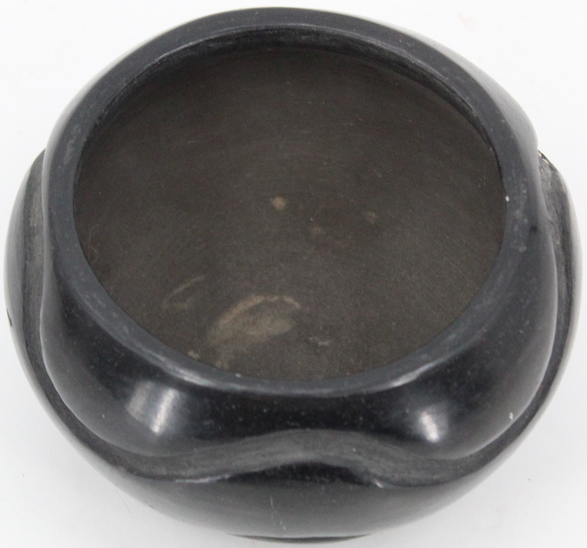 Artwork by Santa Clara Pueblo, 2) Vintage Signed Carved Santa Clara Pueblo Bowls, Made of Pottery