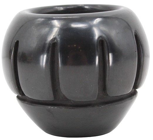 Artwork by Santa Clara Pueblo, 2) Vintage Signed Carved Santa Clara Pueblo Bowls, Made of Pottery