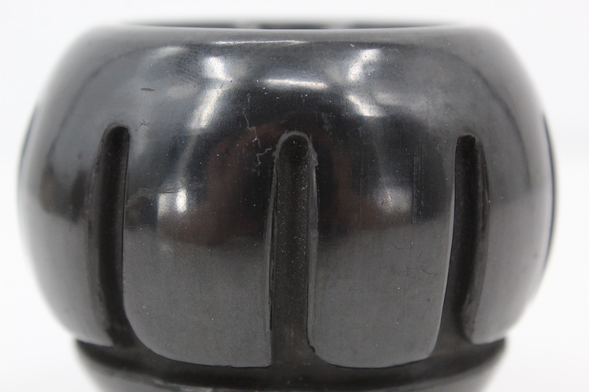 Artwork by Santa Clara Pueblo, 2) Vintage Signed Carved Santa Clara Pueblo Bowls, Made of Pottery