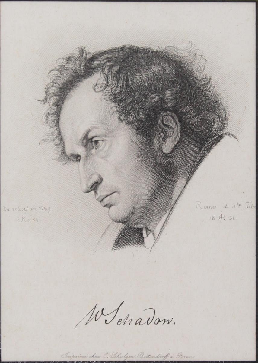 Friedrich Wilhelm | Signed Portrait Of Friedrich Wilhelm Schadow Etch ...