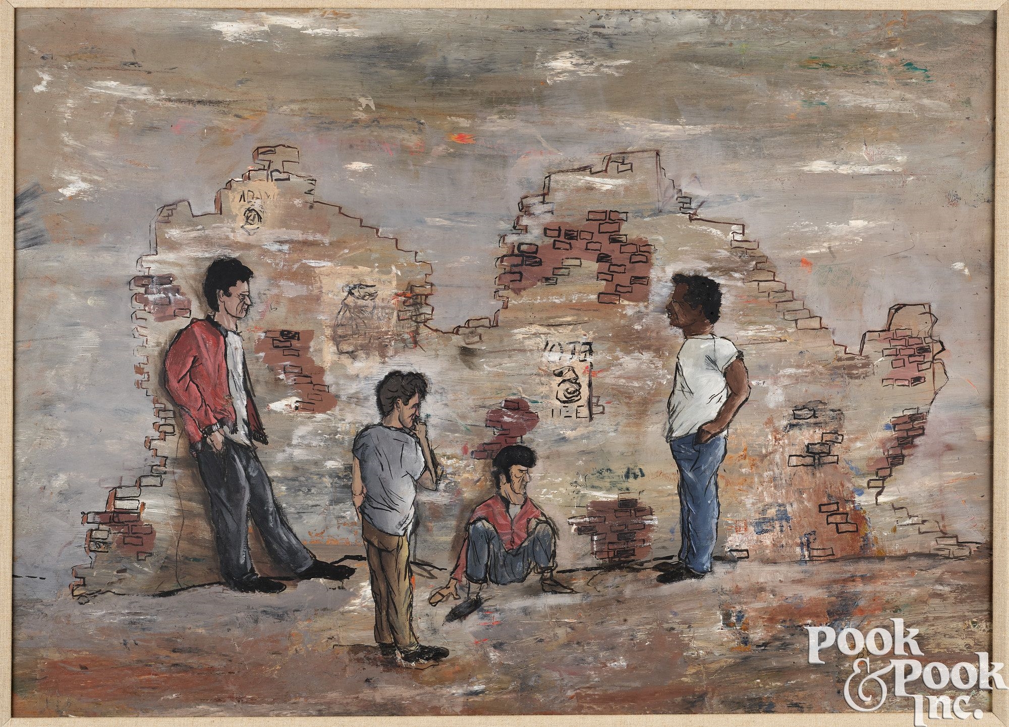 Ben Shahn | Ben Shahn (American 1898-1968)], mixed media on board ...