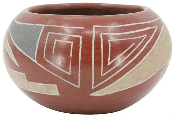 Vintage Santa Clara Pueblo Redware Pottery Bowl by Santa Clara Pueblo, 1638