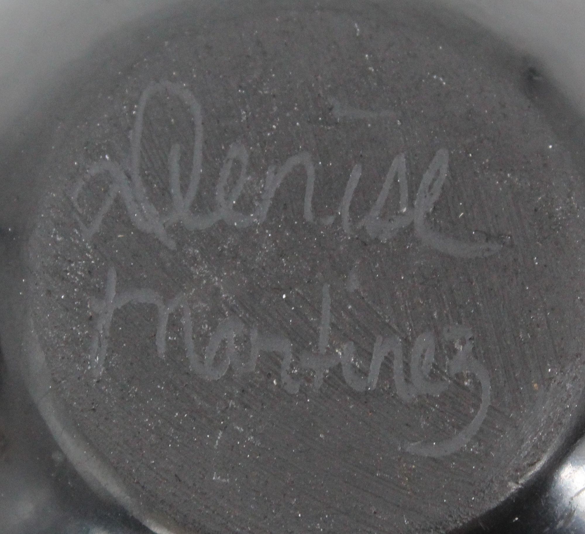 Artwork by Santa Clara Pueblo, 2) Vintage Signed Carved Santa Clara Pueblo Bowls, Made of Pottery