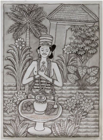 IDA　BAGUS MADE（イダ　バグス　マデ）バリ踊り上演、希少な大判画集画 IDA BAGUS MADE（イダ バグス マデ）、面踊り、希少大判画集画