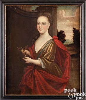 Attributed to Gerardus Duyckinck portrait of a young lady - Gerardus I Duyckinck