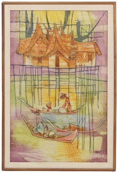 Tan Thean Song (B. 1946) Malaysian, Batik by Tan Thean Song, dated 1975