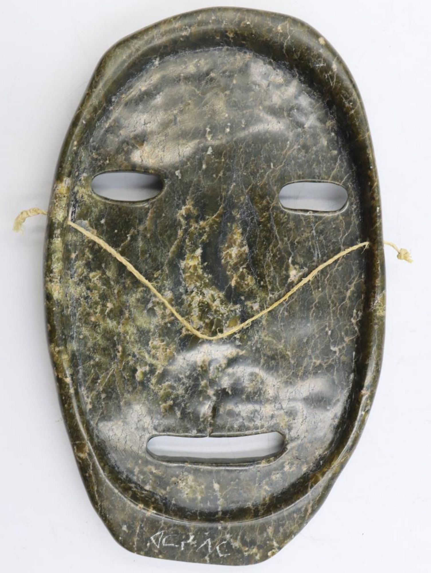 Eyeetsiak Peter | Inuit Stone Mask by Attachie Peter of Cape Dorset ...
