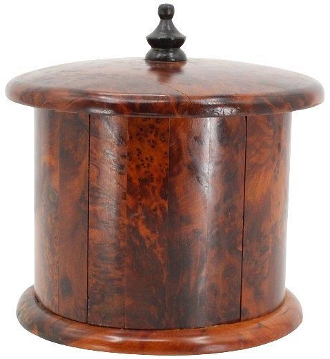 Thomas Whistance | Round Wooden Jar with Lid Humidor / Tobacco Jar (1934)