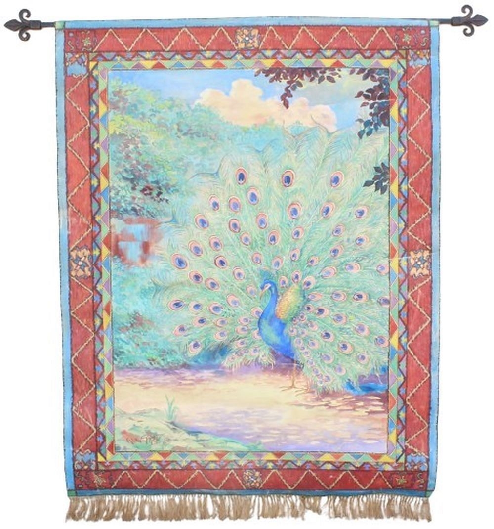 Artwork by William Relfe, William Relfe (20th C) USA, Canvas Tapestry, Made of Canvas Tapestry Painting, on hanging rod