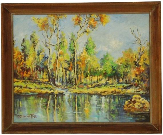 William Relfe (20th C) USA, Oil on Canvas Board by William Relfe, 1930