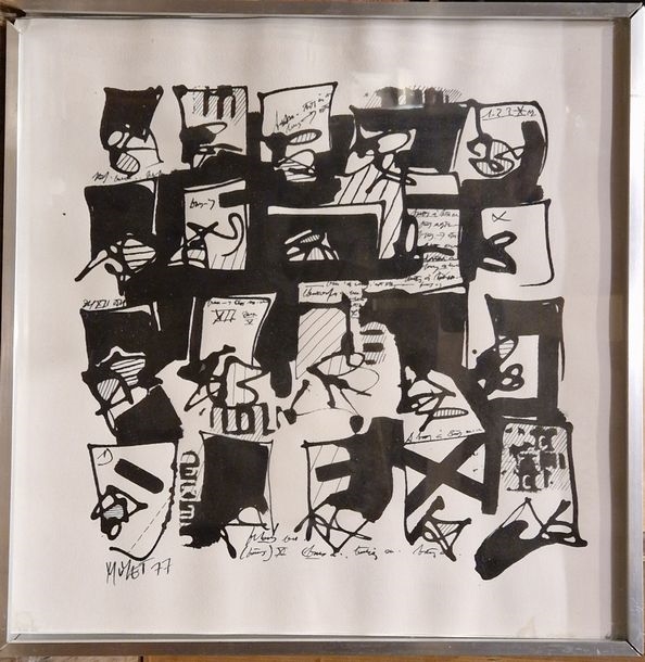 Artwork by Antonio Garcia Mulet, Untitled, 1977,, Made of Indian ink