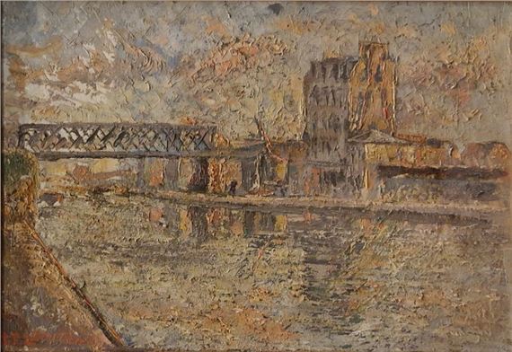 The Canal Saint Martin 1949 by Fernand Laval, 1949