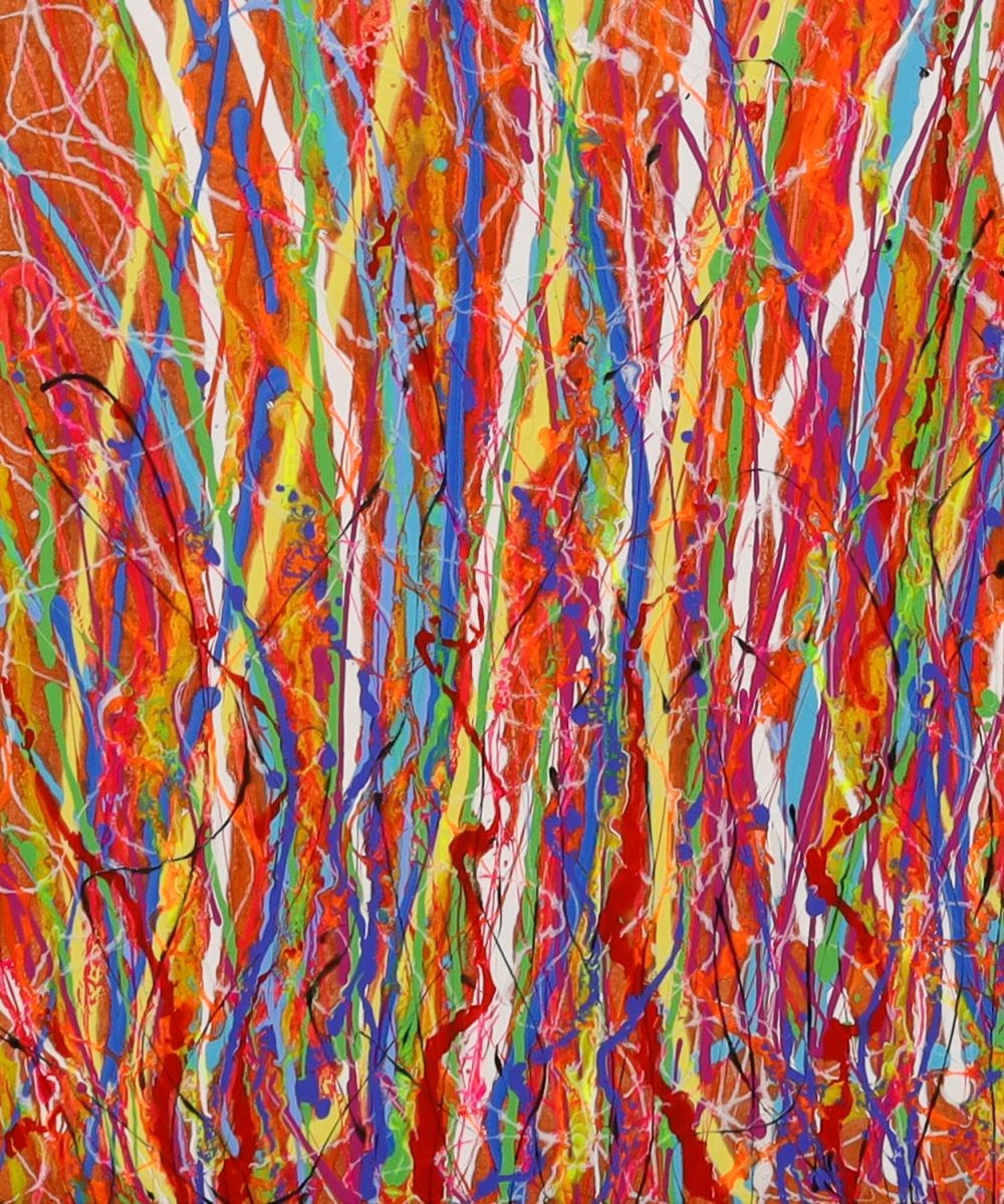Artwork by Max Milan, "Desert Vines", Made of Synthetic Polymer Paint on linen
