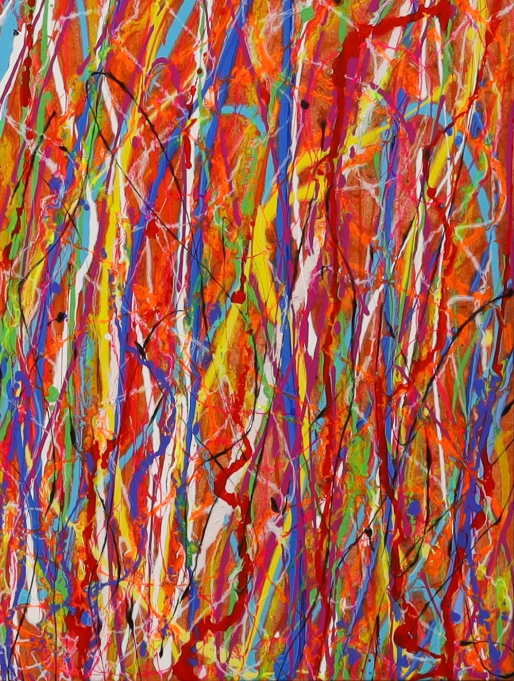 Artwork by Max Milan, "Desert Vines", Made of Synthetic Polymer Paint on linen