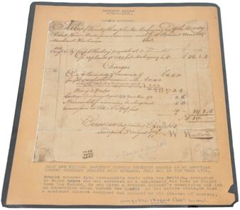 Benedict Arnold Document From August 1771 - benedict