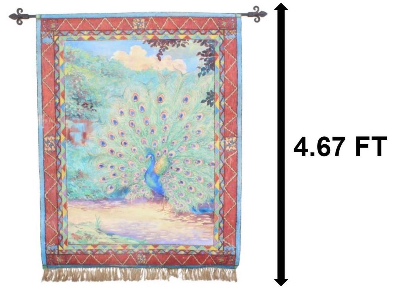 Artwork by William Relfe, William Relfe (20th C) USA, Canvas Tapestry, Made of Canvas Tapestry Painting, on hanging rod