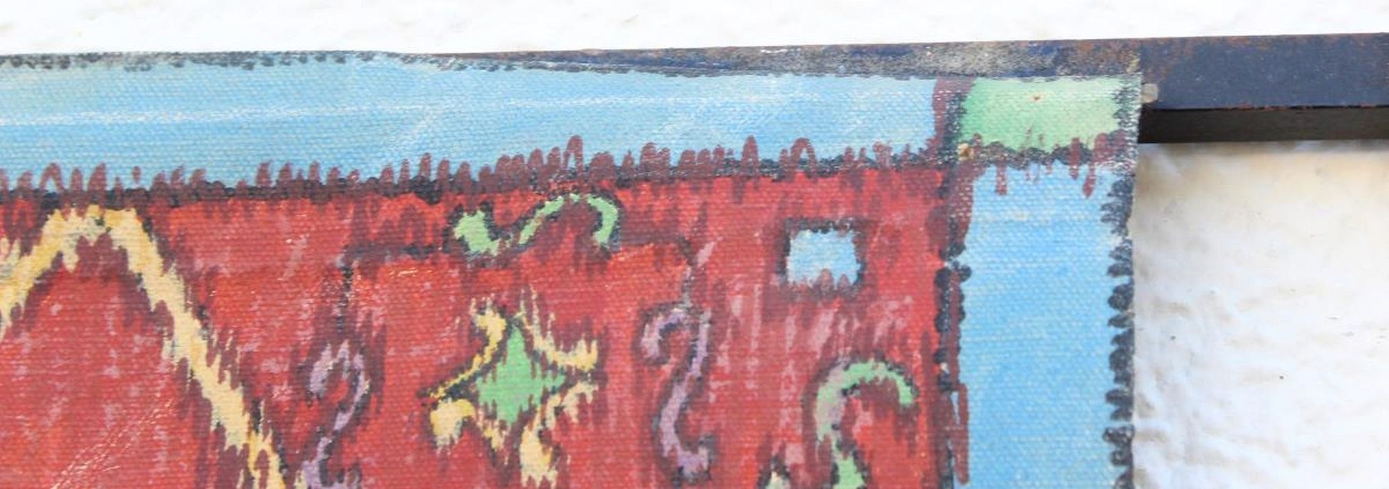 Artwork by William Relfe, William Relfe (20th C) USA, Canvas Tapestry, Made of Canvas Tapestry Painting, on hanging rod