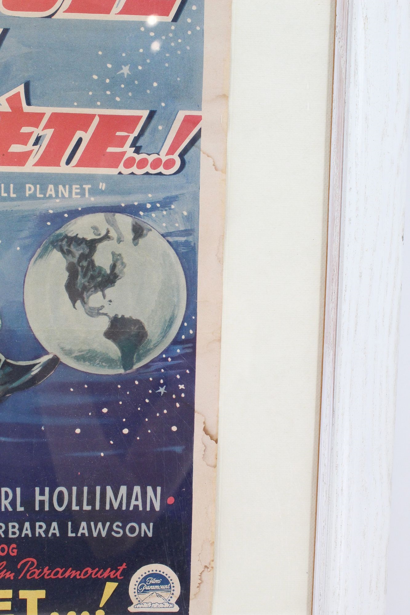 Artwork by Paramount Pictures, Visit To A Small Planet Belgian Movie Poster AS IS, Made of Poster