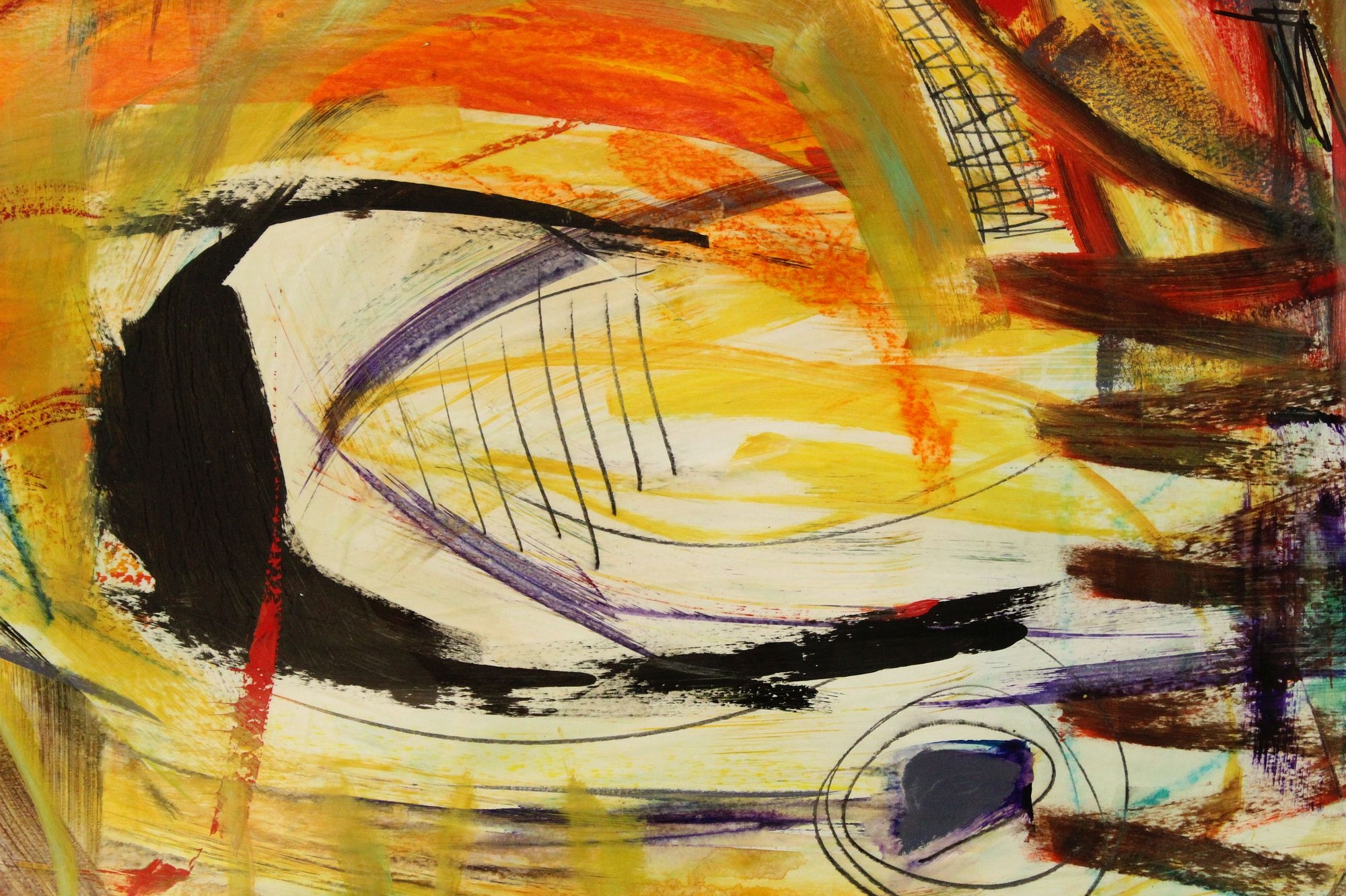 Artwork by Shana Dominguez, Shana Dominguez American Abstract Painting, Made of painting on paper