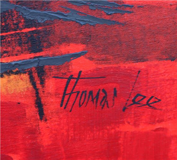 Thomas Lee | Bold Thomas Lee Abstract Acrylic on Canvas (1970s) | MutualArt
