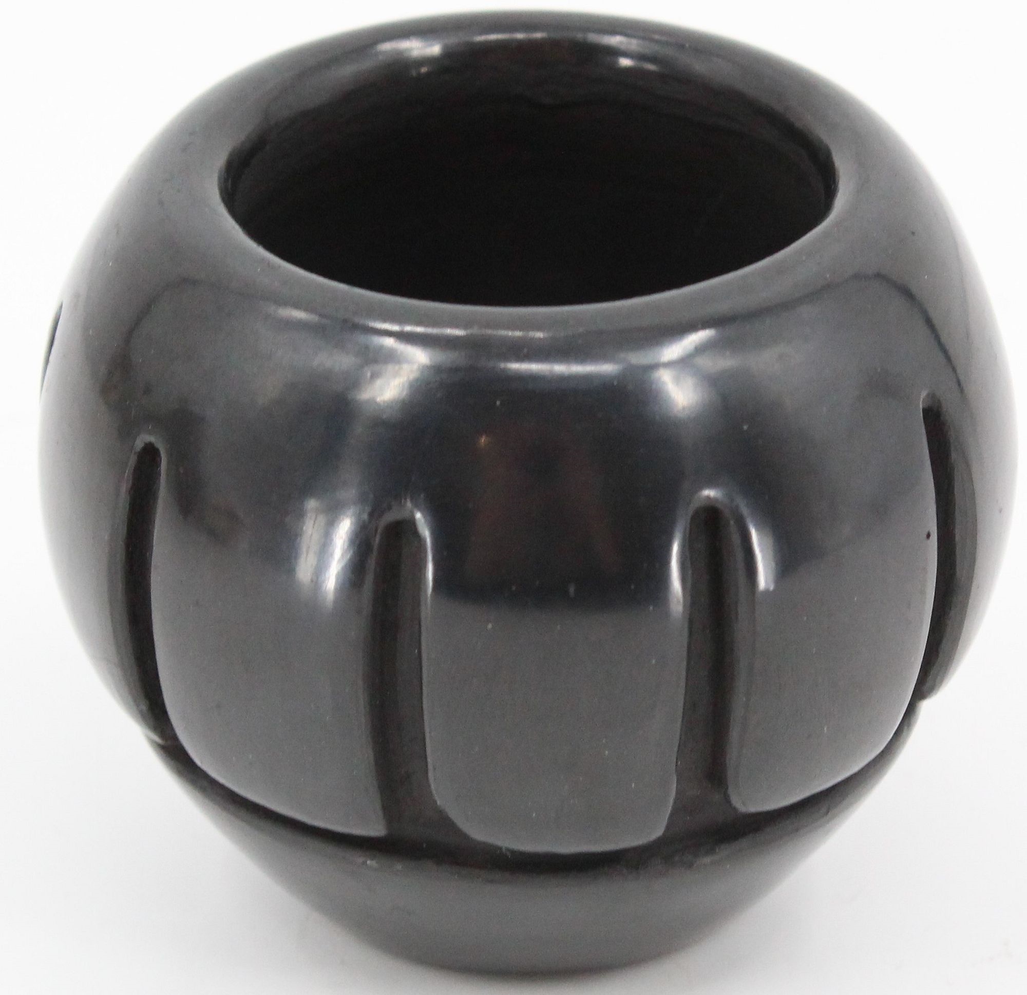 Artwork by Santa Clara Pueblo, 2) Vintage Signed Carved Santa Clara Pueblo Bowls, Made of Pottery