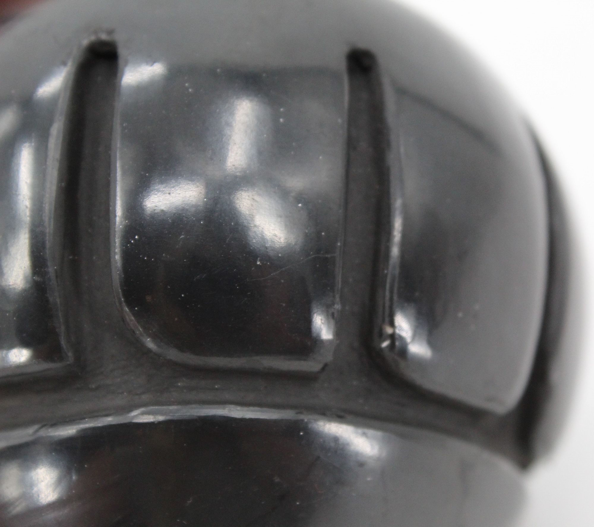 Artwork by Santa Clara Pueblo, 2) Vintage Signed Carved Santa Clara Pueblo Bowls, Made of Pottery