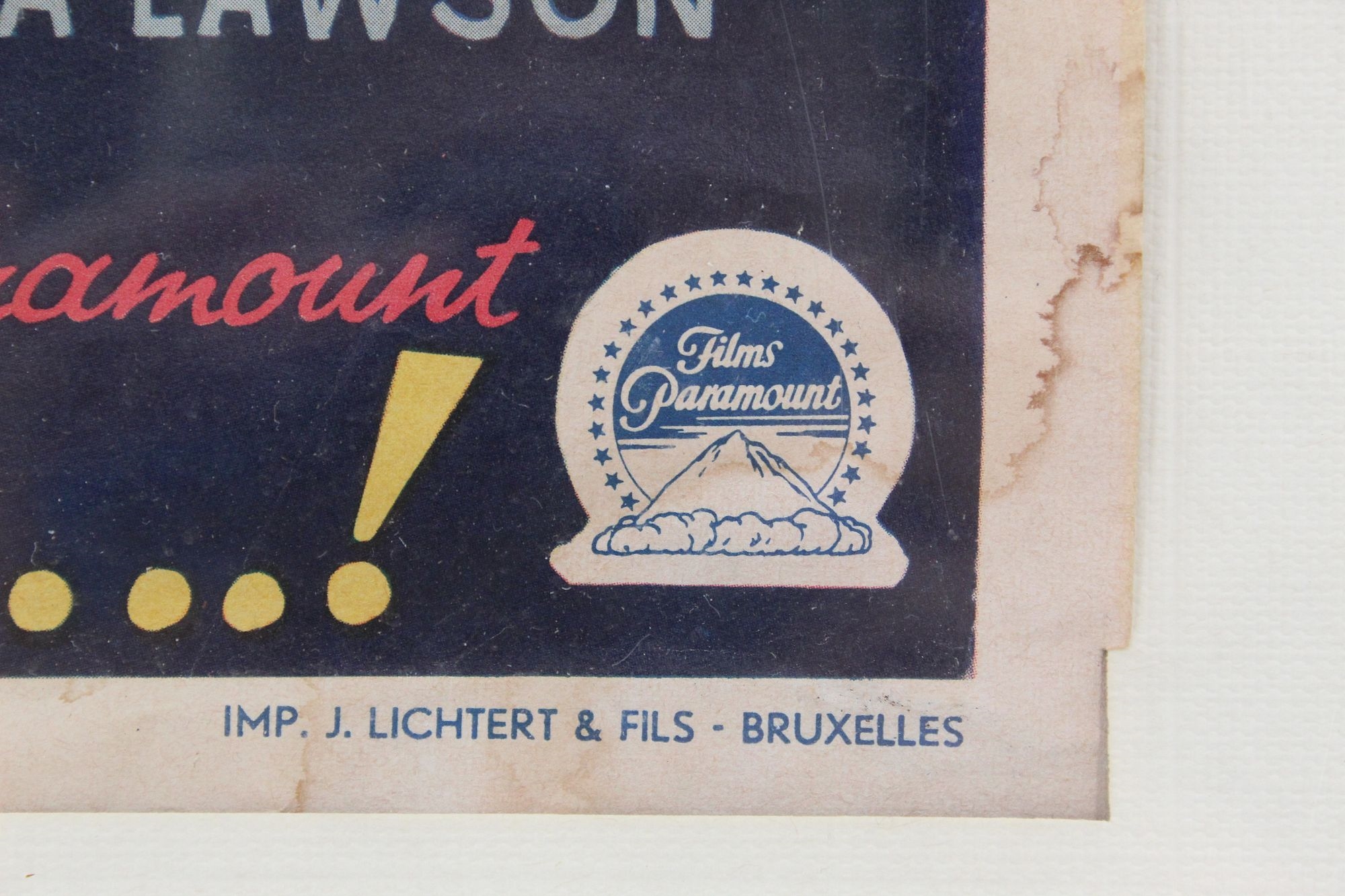 Artwork by Paramount Pictures, Visit To A Small Planet Belgian Movie Poster AS IS, Made of Poster