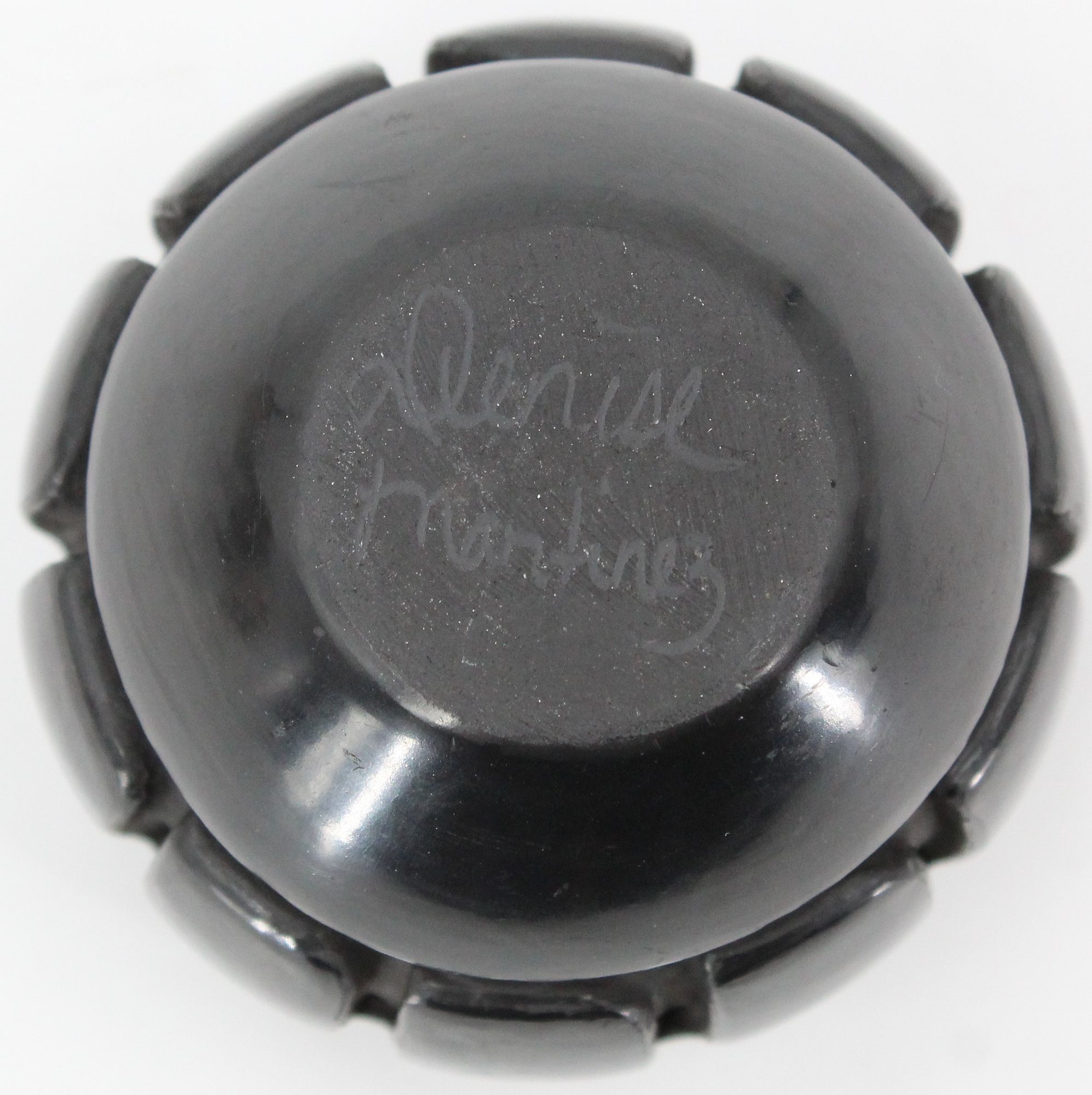 Artwork by Santa Clara Pueblo, 2) Vintage Signed Carved Santa Clara Pueblo Bowls, Made of Pottery