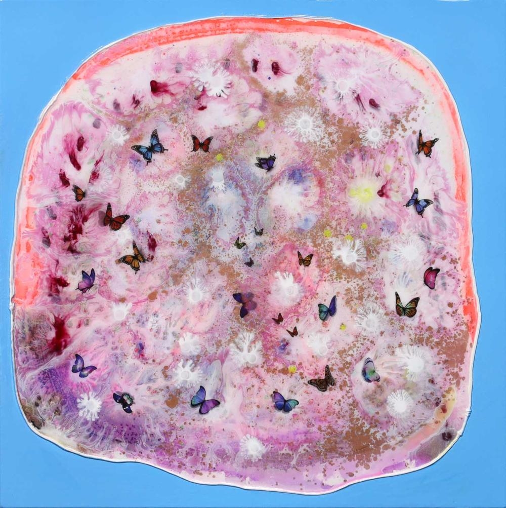 Artwork by Max Milan, "Halo", Made of Synthetic polymer paint on linen