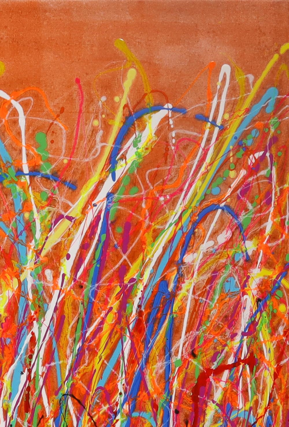 Artwork by Max Milan, "Desert Vines", Made of Synthetic Polymer Paint on linen