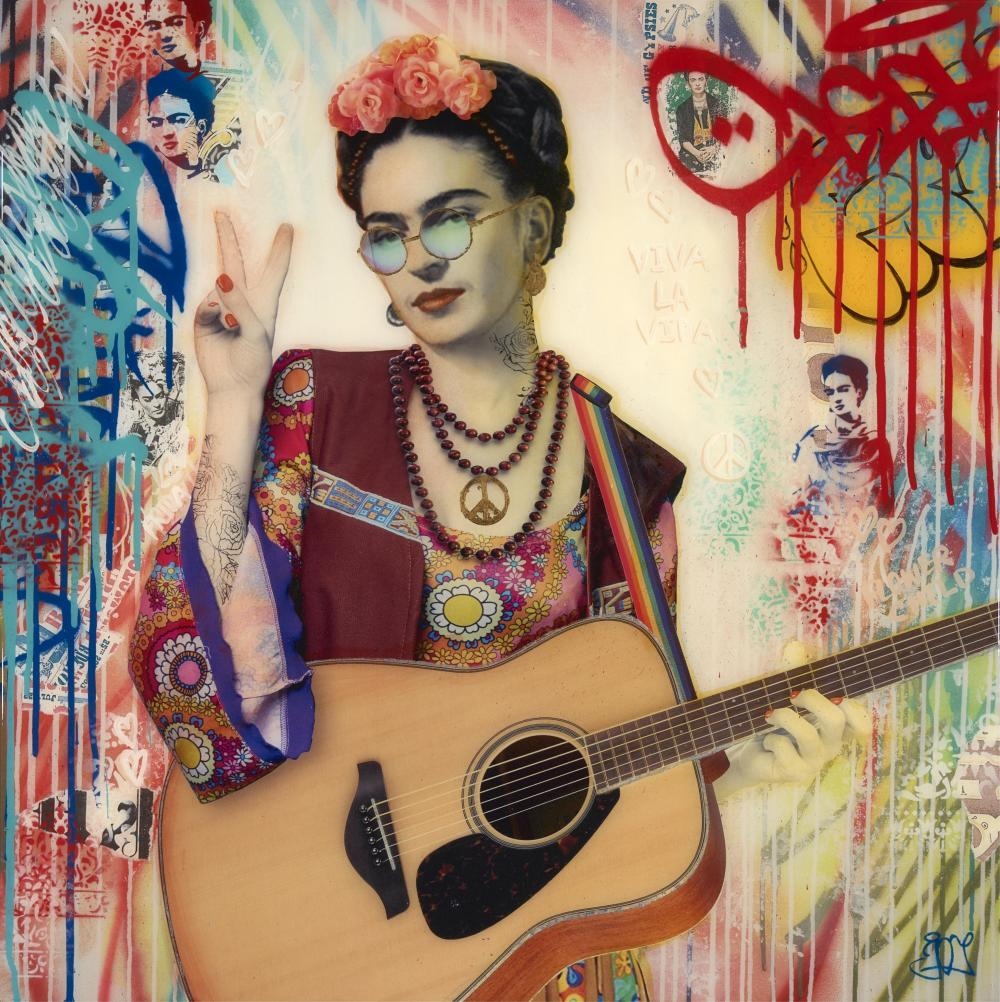 Tableau Street Art Frida Kahlo - Décoration Contemporaine