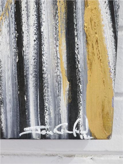 John Garfield | Abstract metallic canvas work by John Garfield signed ...