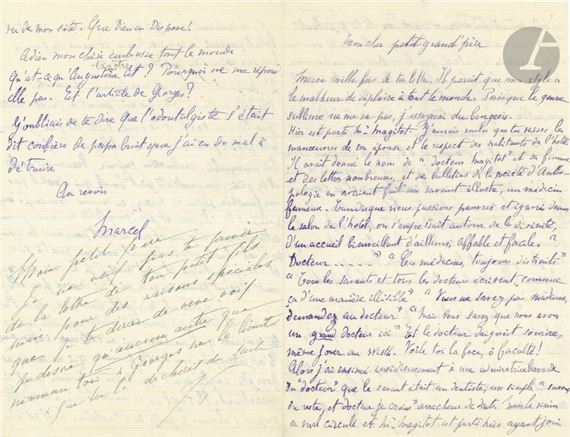L.A.S. "Marcel",... - Lot by Marcel Proust, September 1886