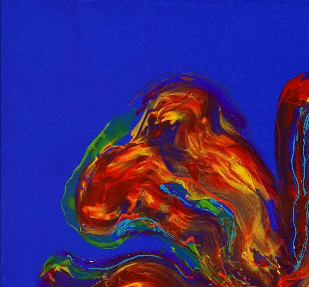 Artwork by Max Milan, "In The Clover", Made of Synthetic polymer paint and mixed media on canvas