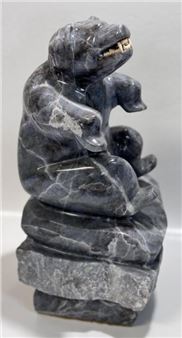 SUBSTANTIAL LEVI SEMIGAK POLAR BEAR SOAPSTONE - Levi Semigak