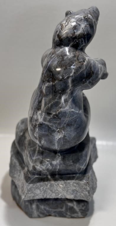Artwork by Levi Semigak, SUBSTANTIAL LEVI SEMIGAK POLAR BEAR SOAPSTONE, Made of soapstone