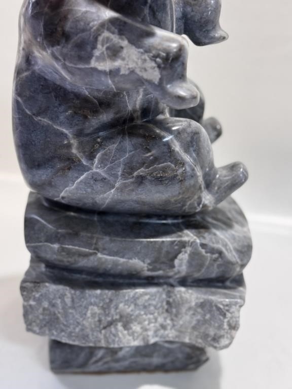 Artwork by Levi Semigak, SUBSTANTIAL LEVI SEMIGAK POLAR BEAR SOAPSTONE, Made of soapstone