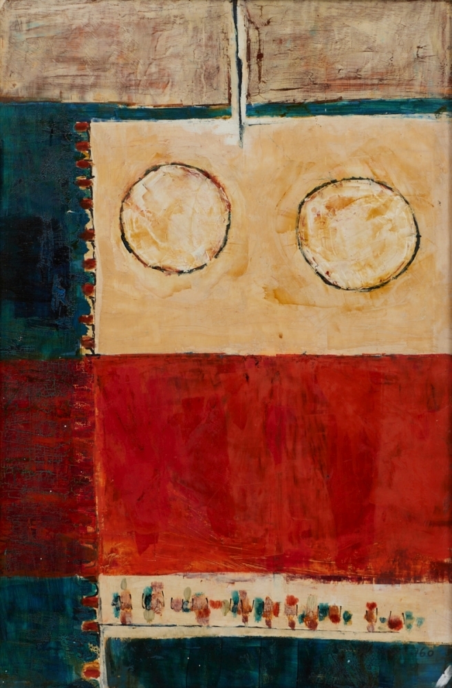 Artwork by Alexej Iljitsch Baschlakow, Entwurf zu Femnova, Made of oil on hardboard