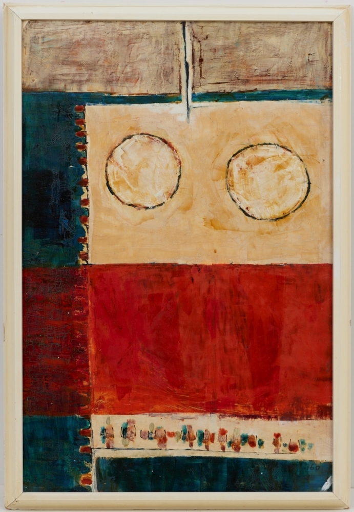 Artwork by Alexej Iljitsch Baschlakow, Entwurf zu Femnova, Made of oil on hardboard