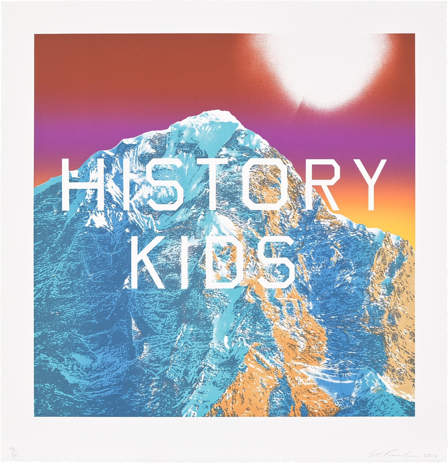 Ed Ruscha | History Kids, from Mountain Prints (2013) | MutualArt
