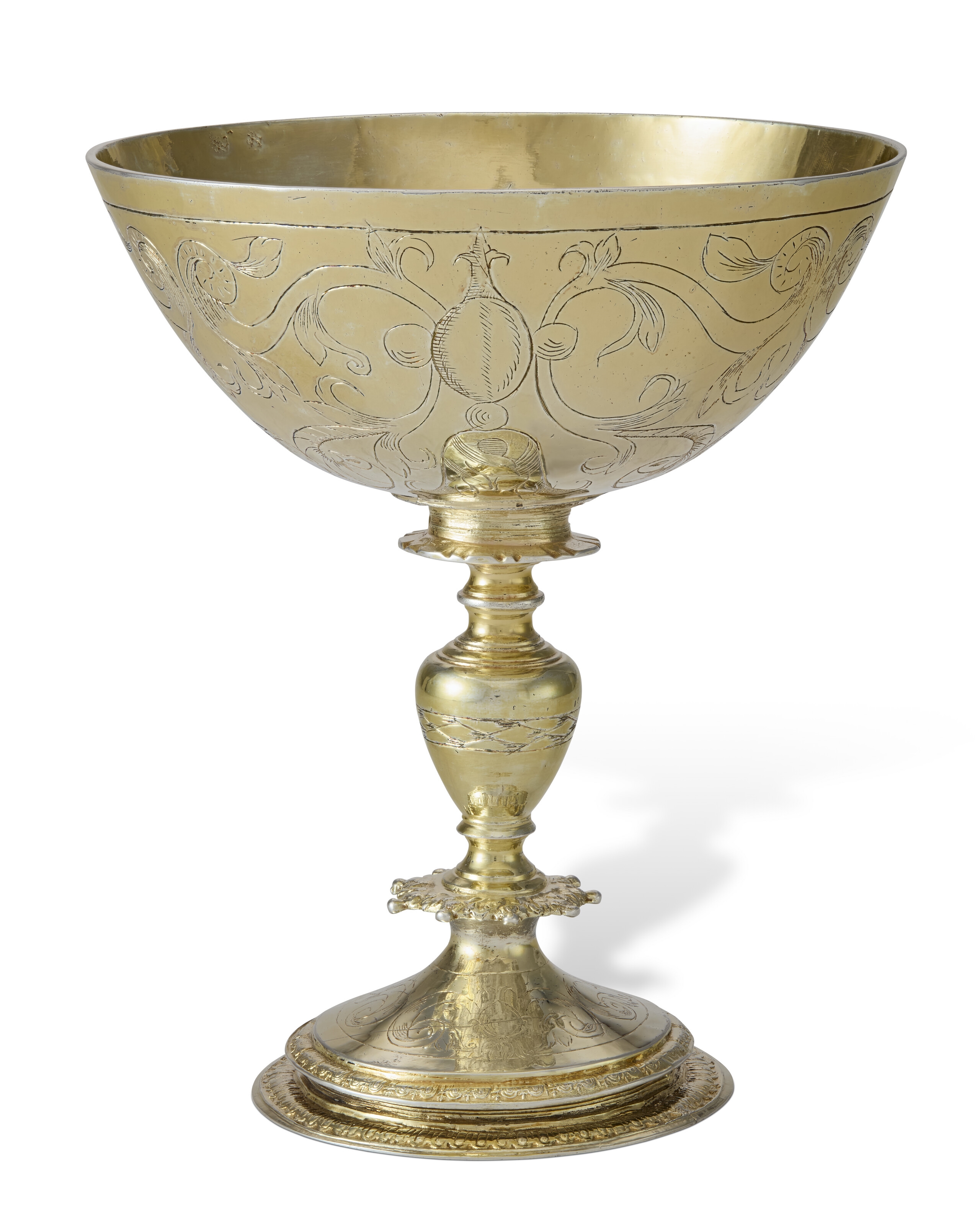 Artwork by Anthony Bennett, A JAMES I SILVER-GILT CUP OR STANDING BOWL, Made of SILVER