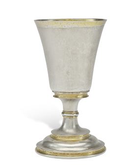 AN EDWARD VI PARCEL-GILT SILVER COMMUNION CUP - Robert Danbe