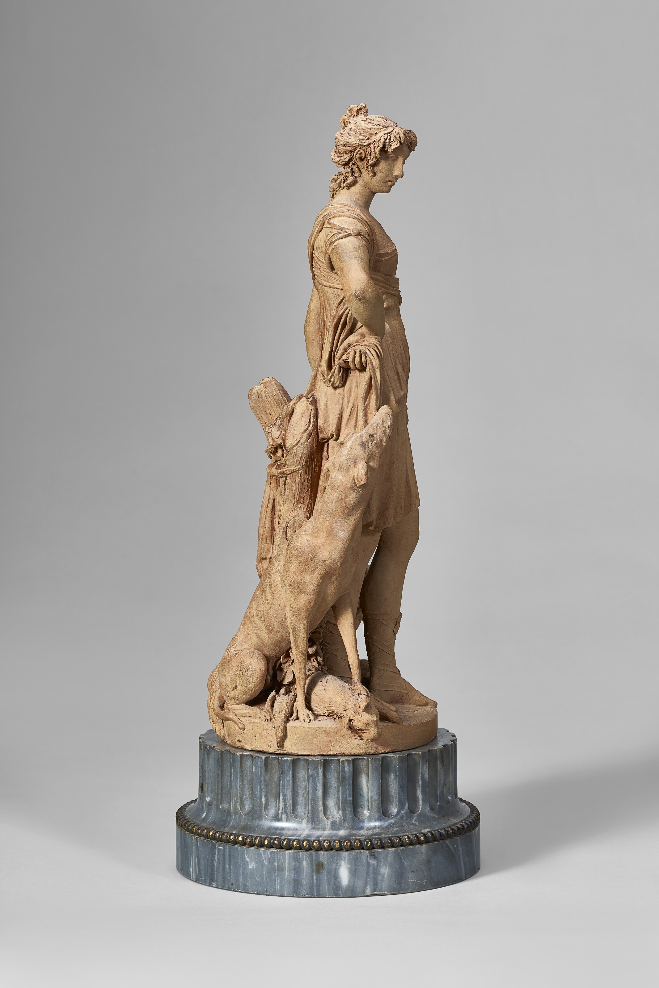 Artwork by Gilles-Lambert Godecharle, Diana and her Hounds, Made of terracotta