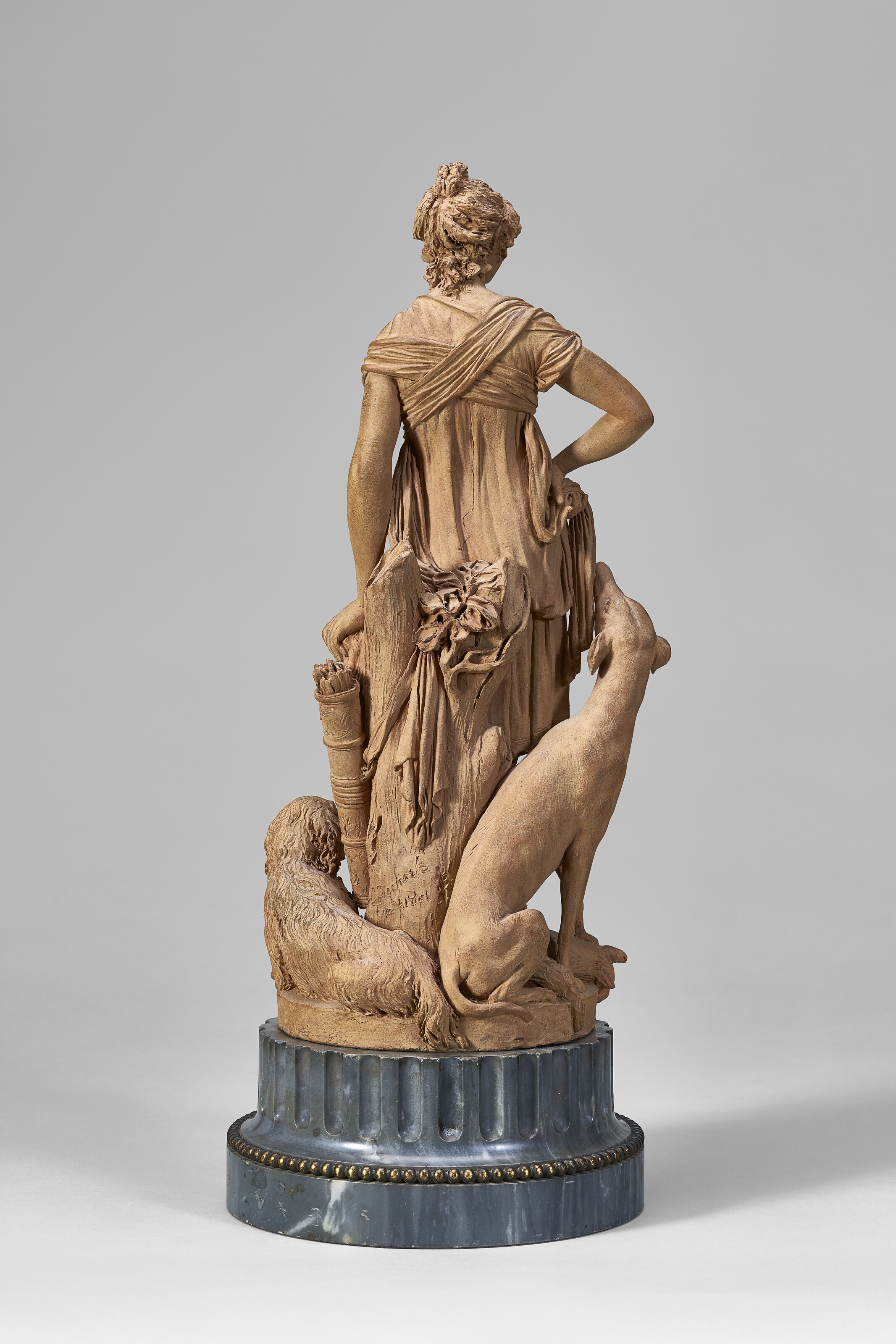 Artwork by Gilles-Lambert Godecharle, Diana and her Hounds, Made of terracotta
