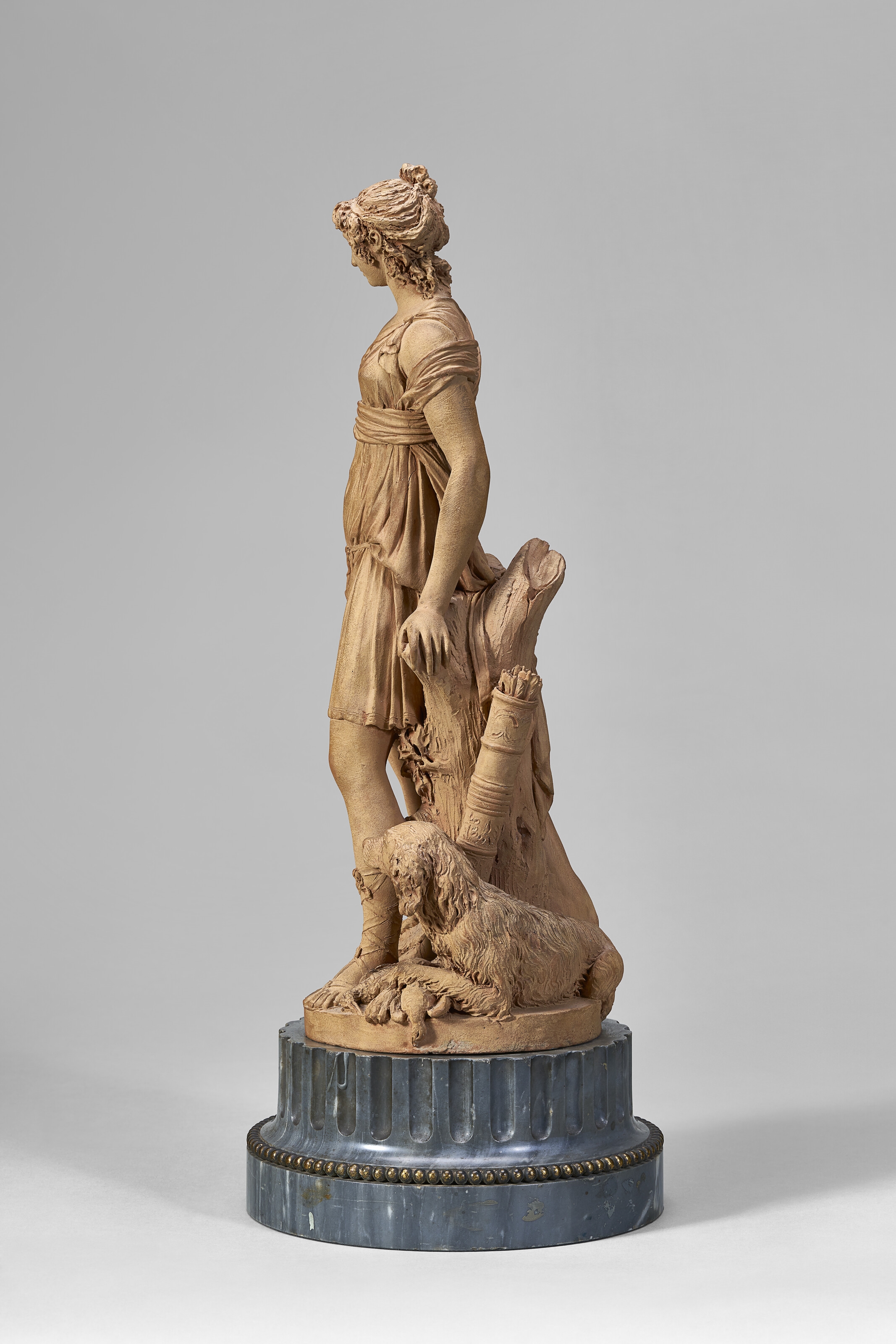 Artwork by Gilles-Lambert Godecharle, Diana and her Hounds, Made of terracotta
