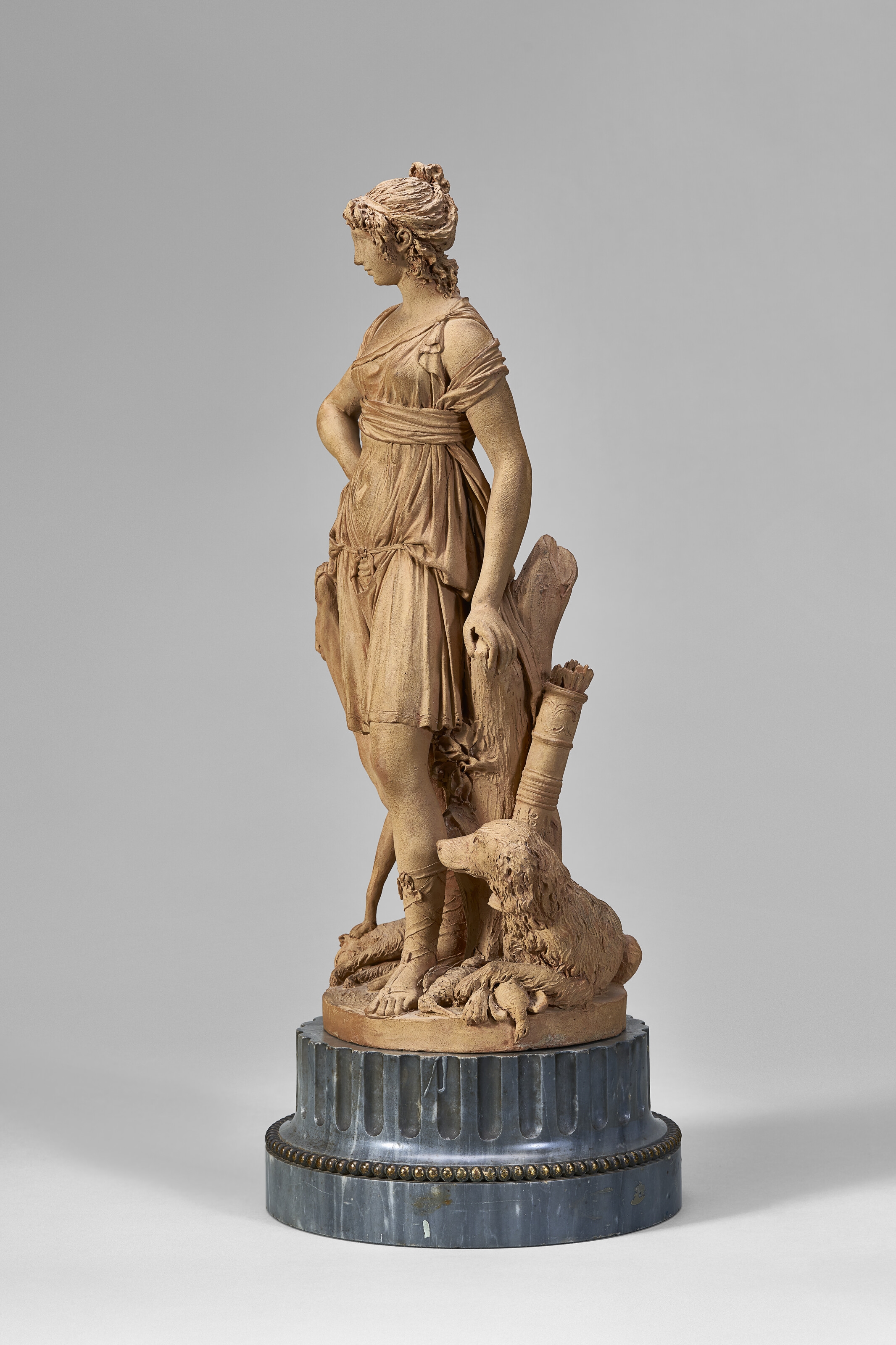 Artwork by Gilles-Lambert Godecharle, Diana and her Hounds, Made of terracotta