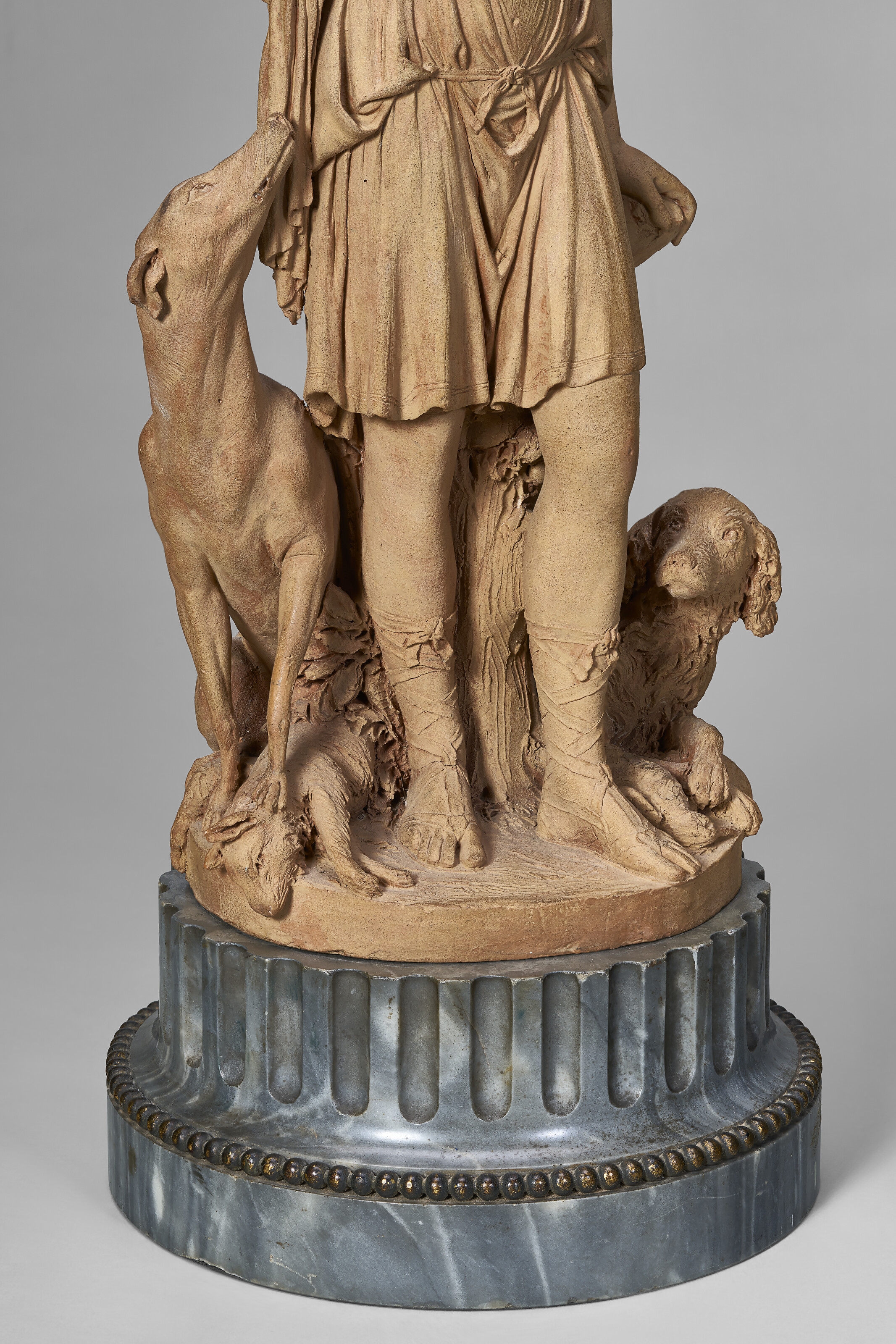 Artwork by Gilles-Lambert Godecharle, Diana and her Hounds, Made of terracotta