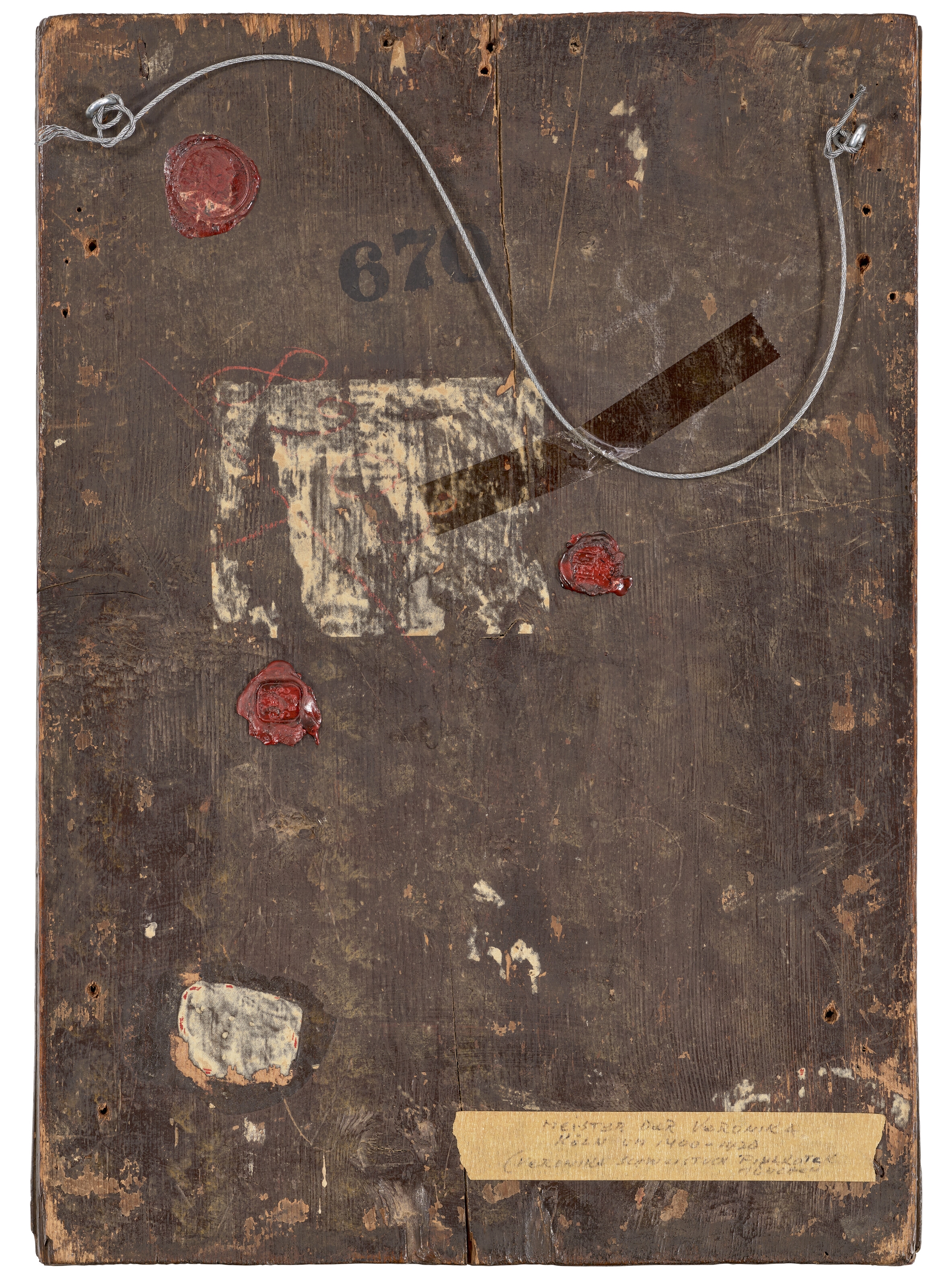 Artwork by Hispano-Flemish School, 15th Century, The Holy Face, or Christ with the Crown of Thorns, Made of oil, tempera and gold on panel