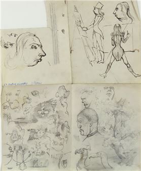 Štúdia tvárí - obojstranná - Margita Czobelová