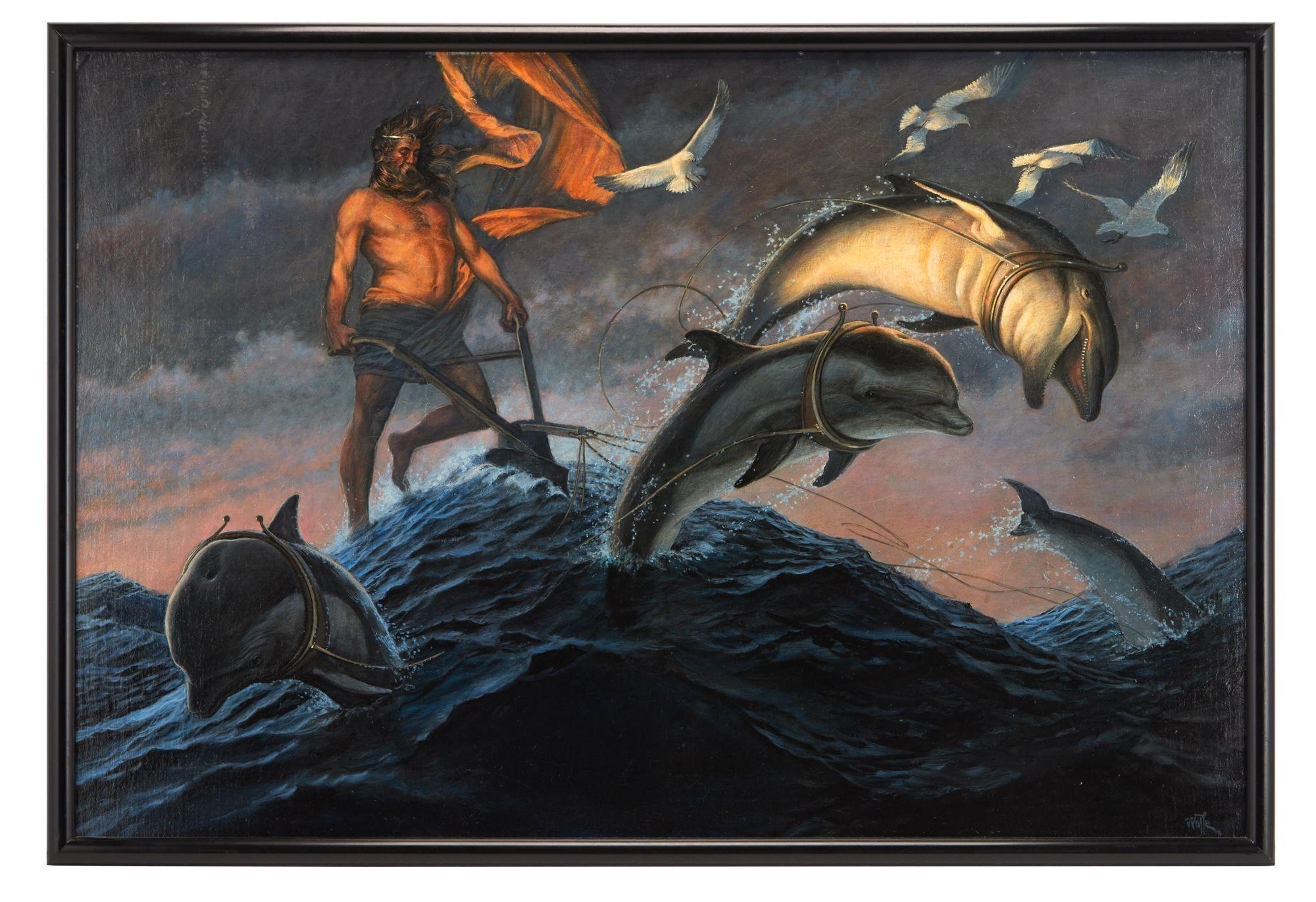 Bruce Wolfe | Neptune Dolphins | MutualArt